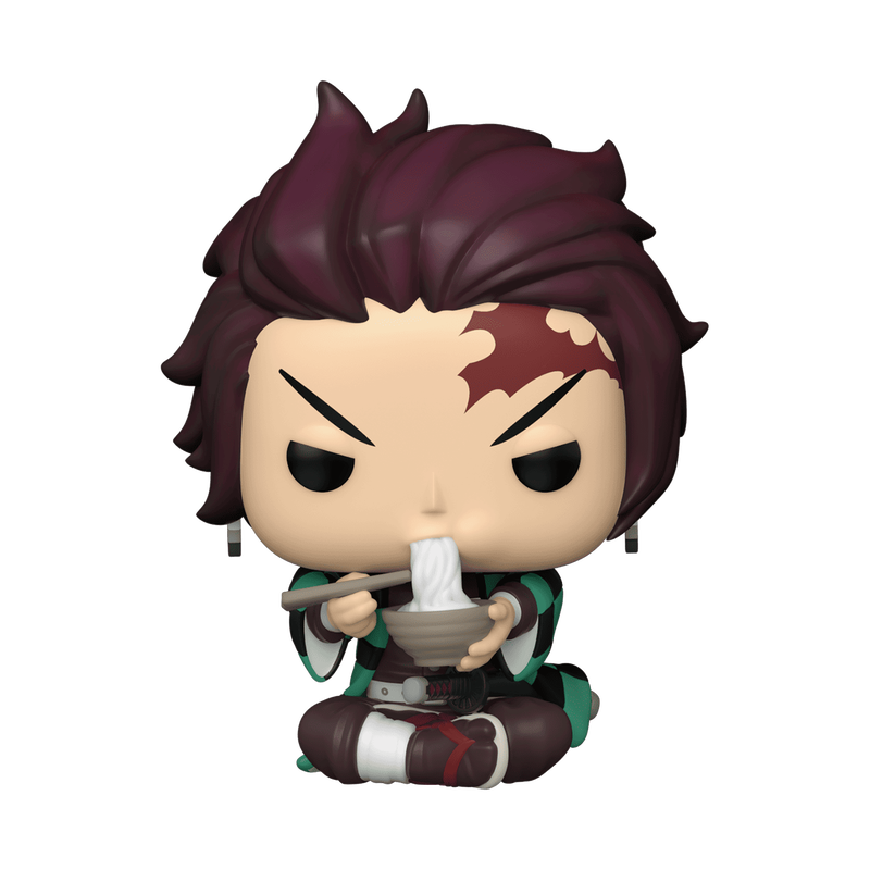 Pop! Tanjiro from Demon Slayer eating a bowl of noodles